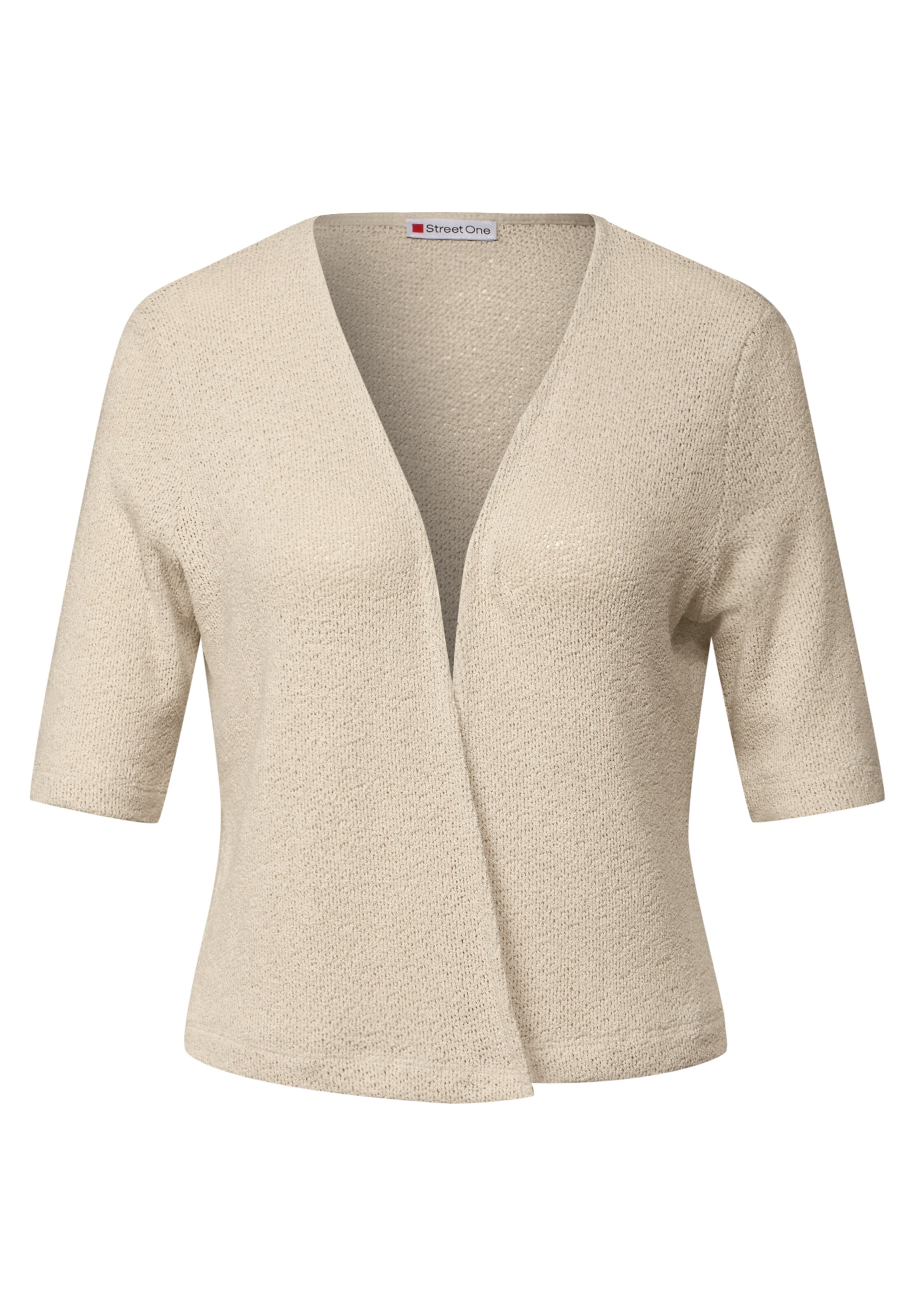 STREET ONE Strickjacke in Beige: Vorderseite