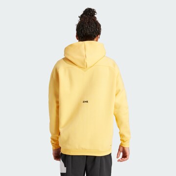 ADIDAS SPORTSWEAR Athletic Zip-Up Hoodie 'Z.N.E. Premium' in Yellow