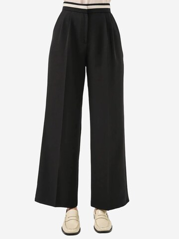 Bigdart Wide Leg Hose in Schwarz: Vorderseite