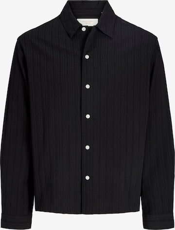 JACK & JONES Button Up Shirt in Black: front