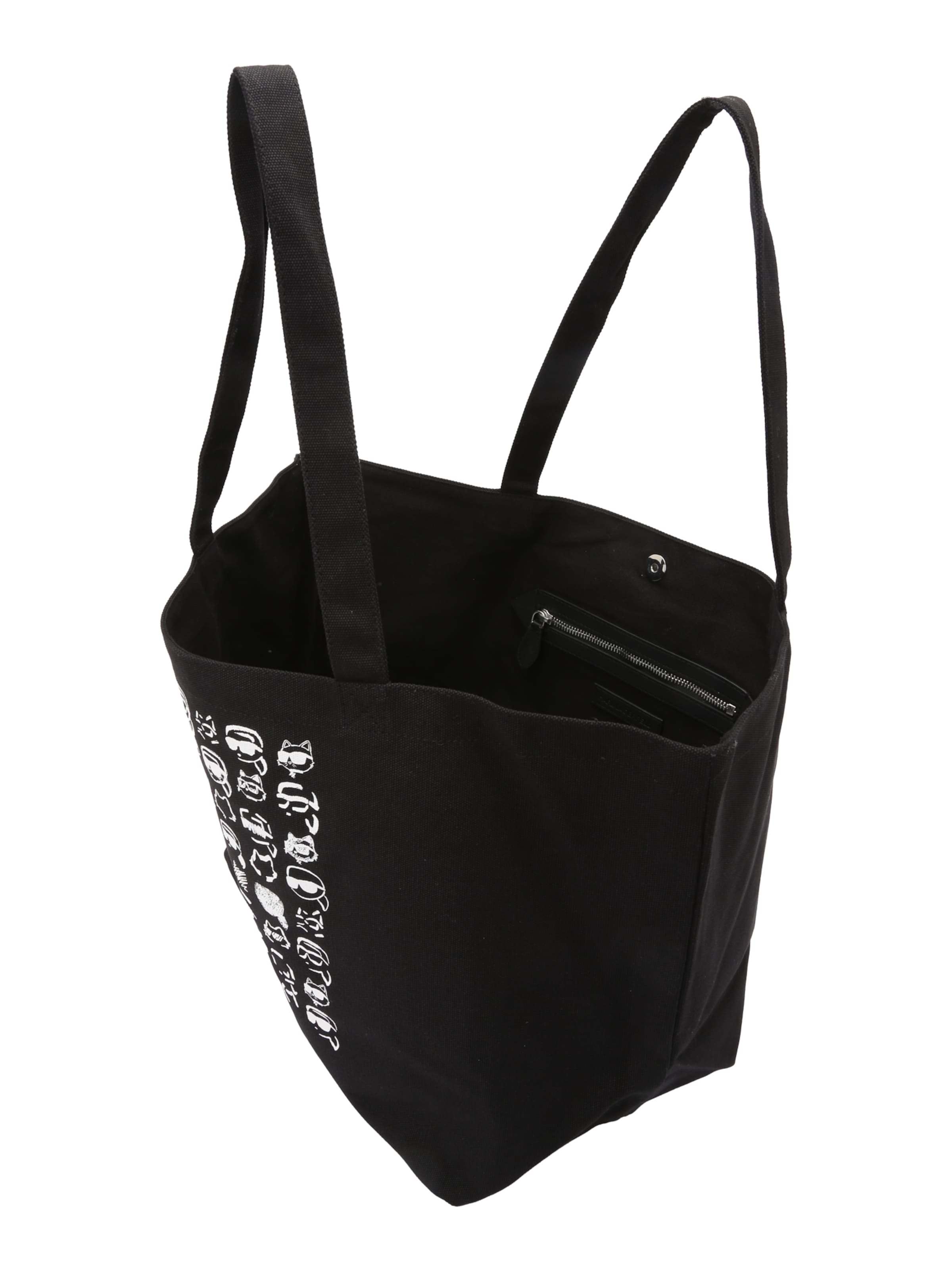 Plase de cumpărături 'IKON' de la Karl Lagerfeld pe negru: sus