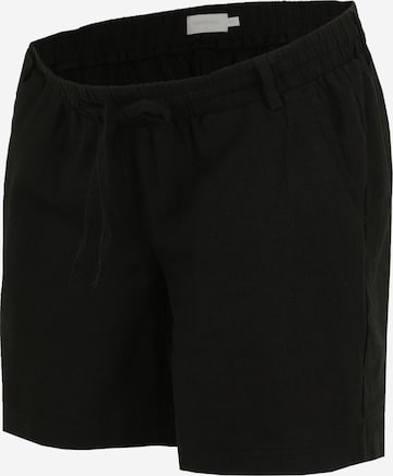 MAMALICIOUS Regular Chino trousers 'BEACH' in Black: front