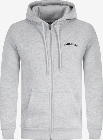 Smilodox Zip-Up Hoodie 'Malcolm' in Grey: front