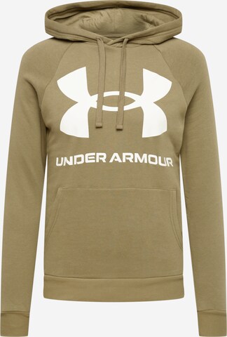 UNDER ARMOUR Sportovní mikina – zelená: přední strana