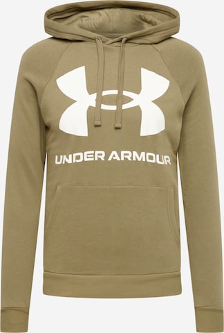 UNDER ARMOUR Athletic Sweatshirt in Green: front