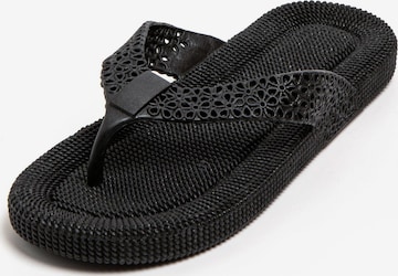 Brasileras T-Bar Sandals 'Flopee' in Black: front