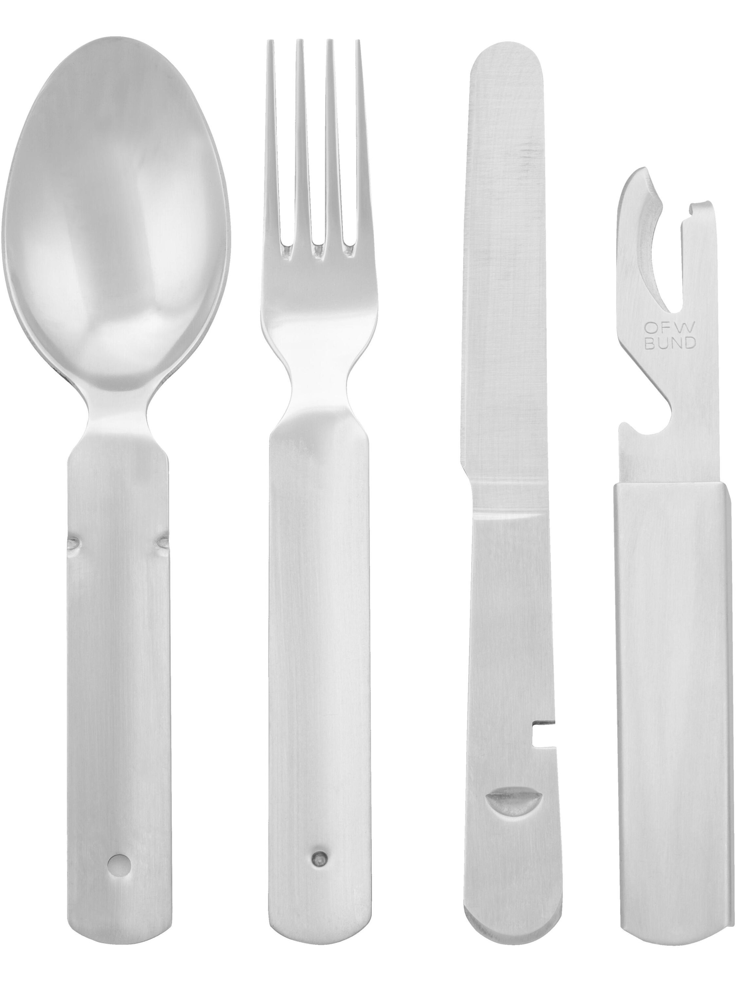 normani Essbesteck 4-teilig 'OFW' in Silber: Vorderseite