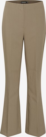 SOAKED IN LUXURY Flared Pants 'Corinne' in Beige: front