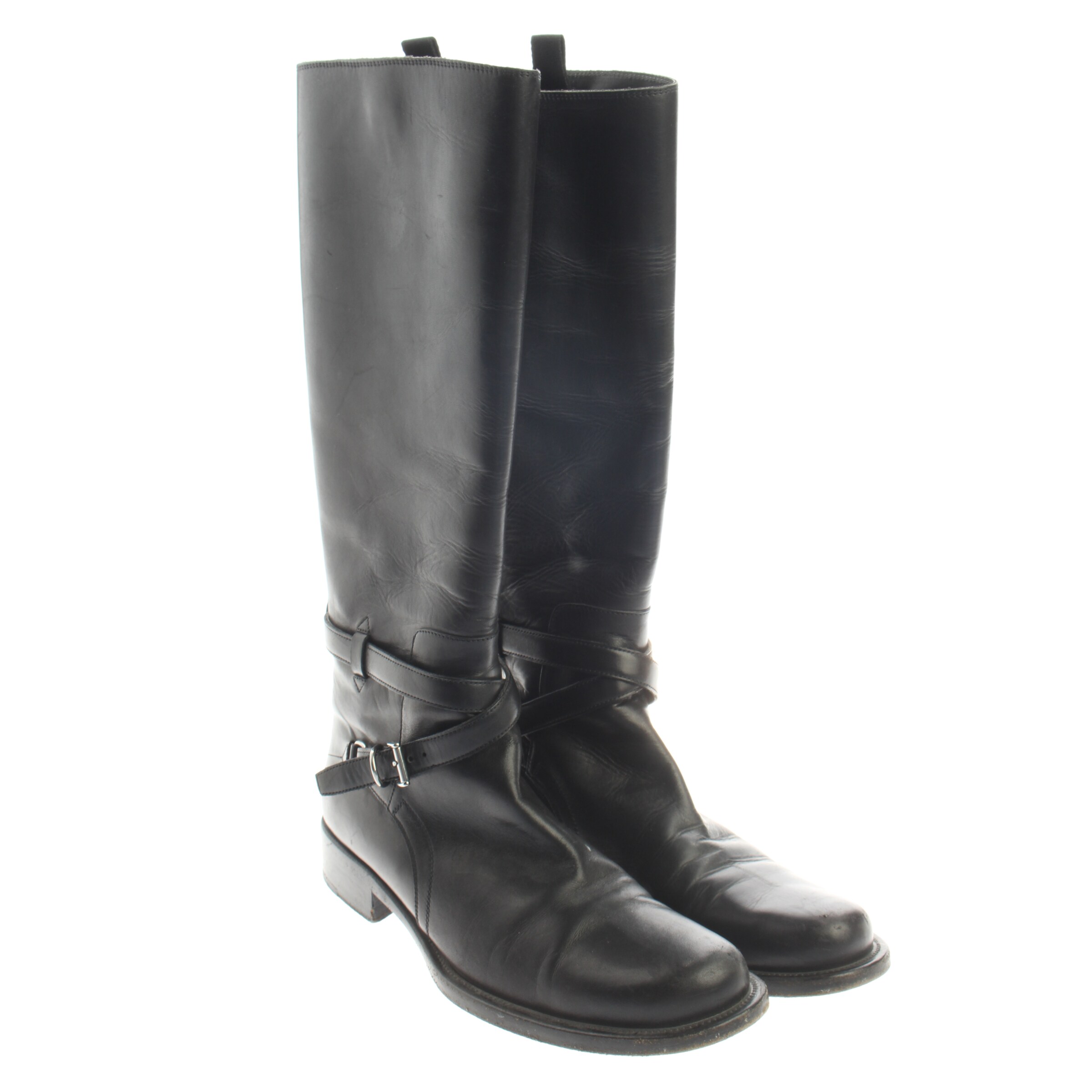 PRADA Stiefel 39 in Schwarz: Vorderseite