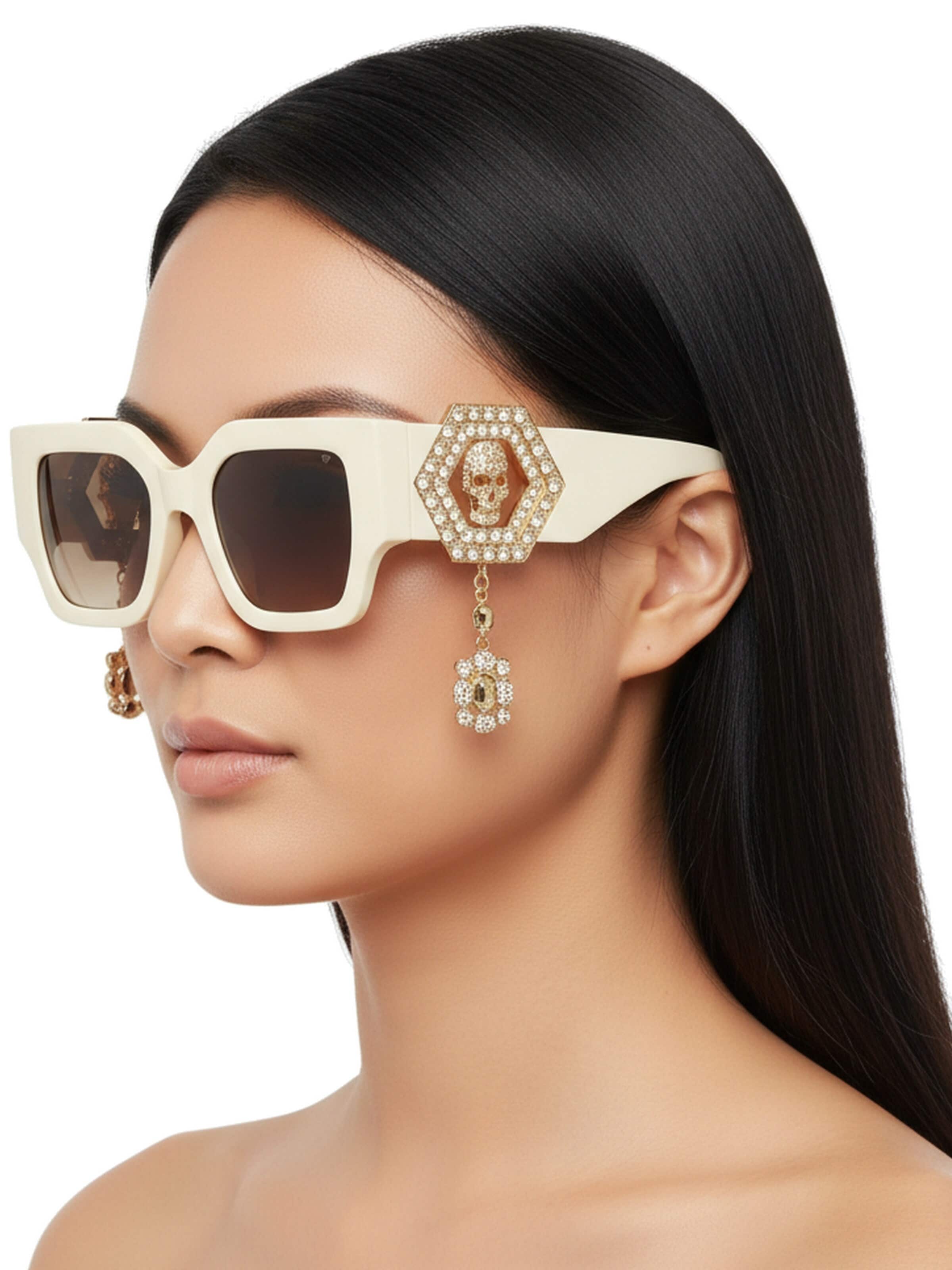 Lunettes de soleil Philipp Plein en blanc