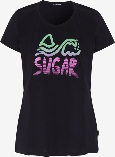 CHIEMSEE T-Shirt in pastellgrün / lavendel / orchidee / schwarz, Produktansicht