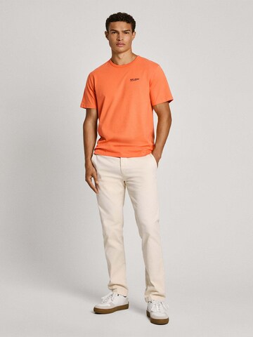 Coupe slim Pantalon chino Pepe Jeans en blanc
