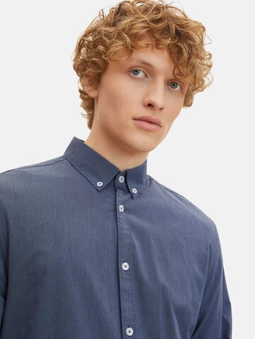 TOM TAILOR Regular fit Button Up Shirt in Blue