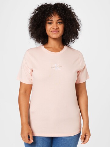 Calvin Klein Jeans Curve Shirt in Roze: voorkant