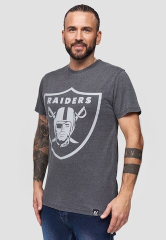 Recovered Shirt 'NFL Raiders Classic Vintage' in Grey