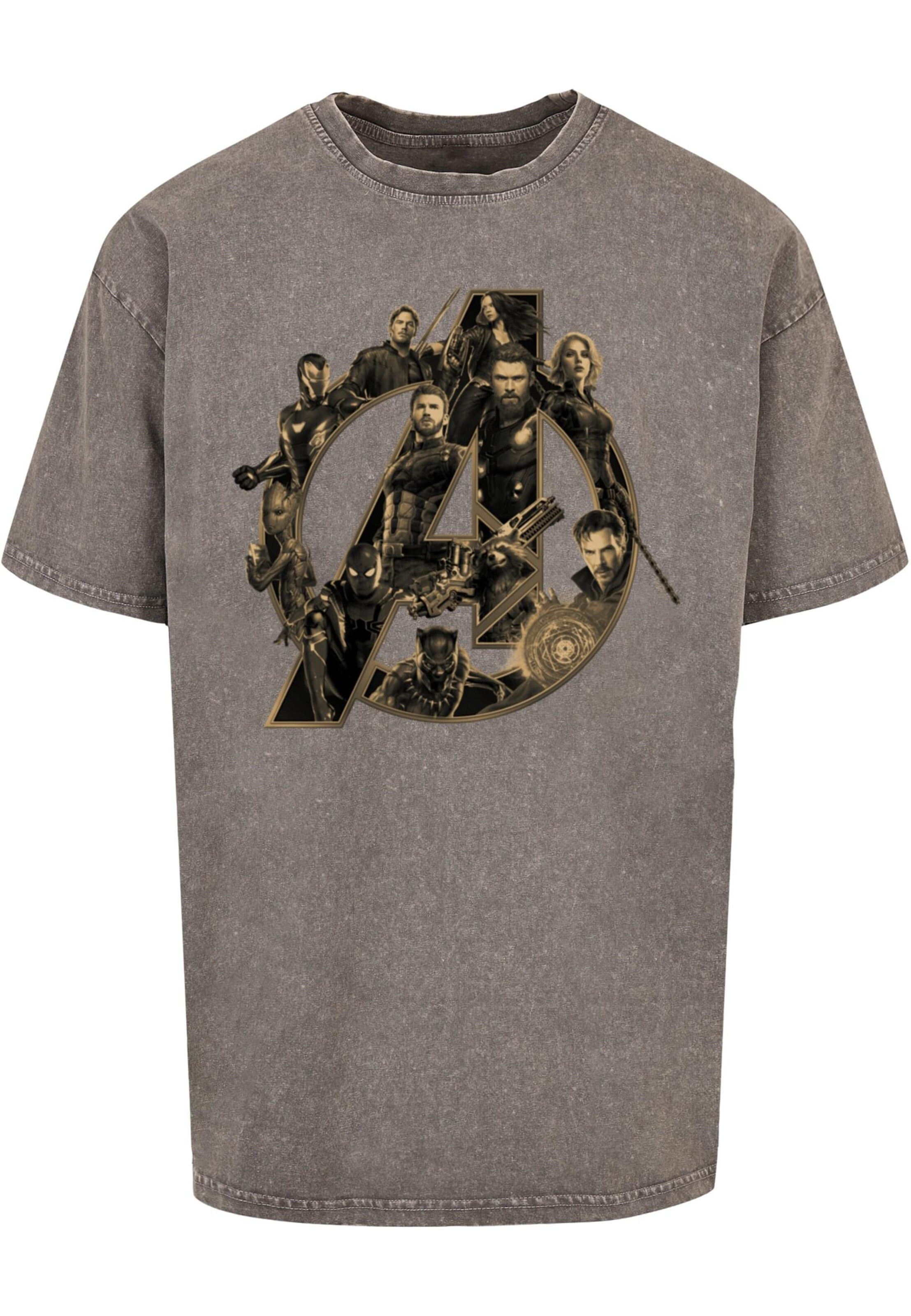 T-Shirt 'Avengers Infinity War' ABSOLUTE CULT en gris : devant