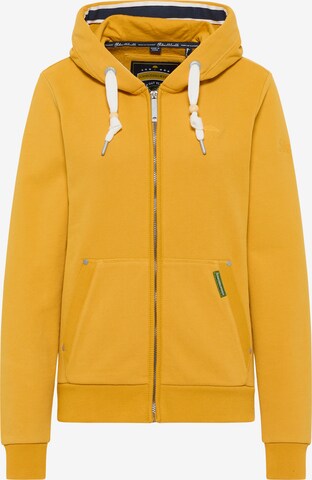 Schmuddelwedda Zip-Up Hoodie in Yellow: front