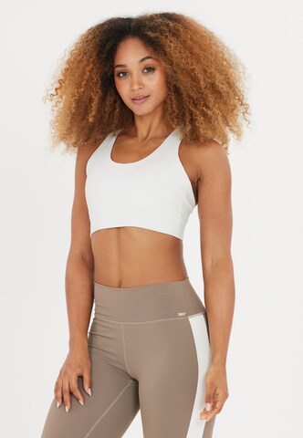 Bustier Soutien-gorge de sport 'Gaby' Athlecia en blanc : devant