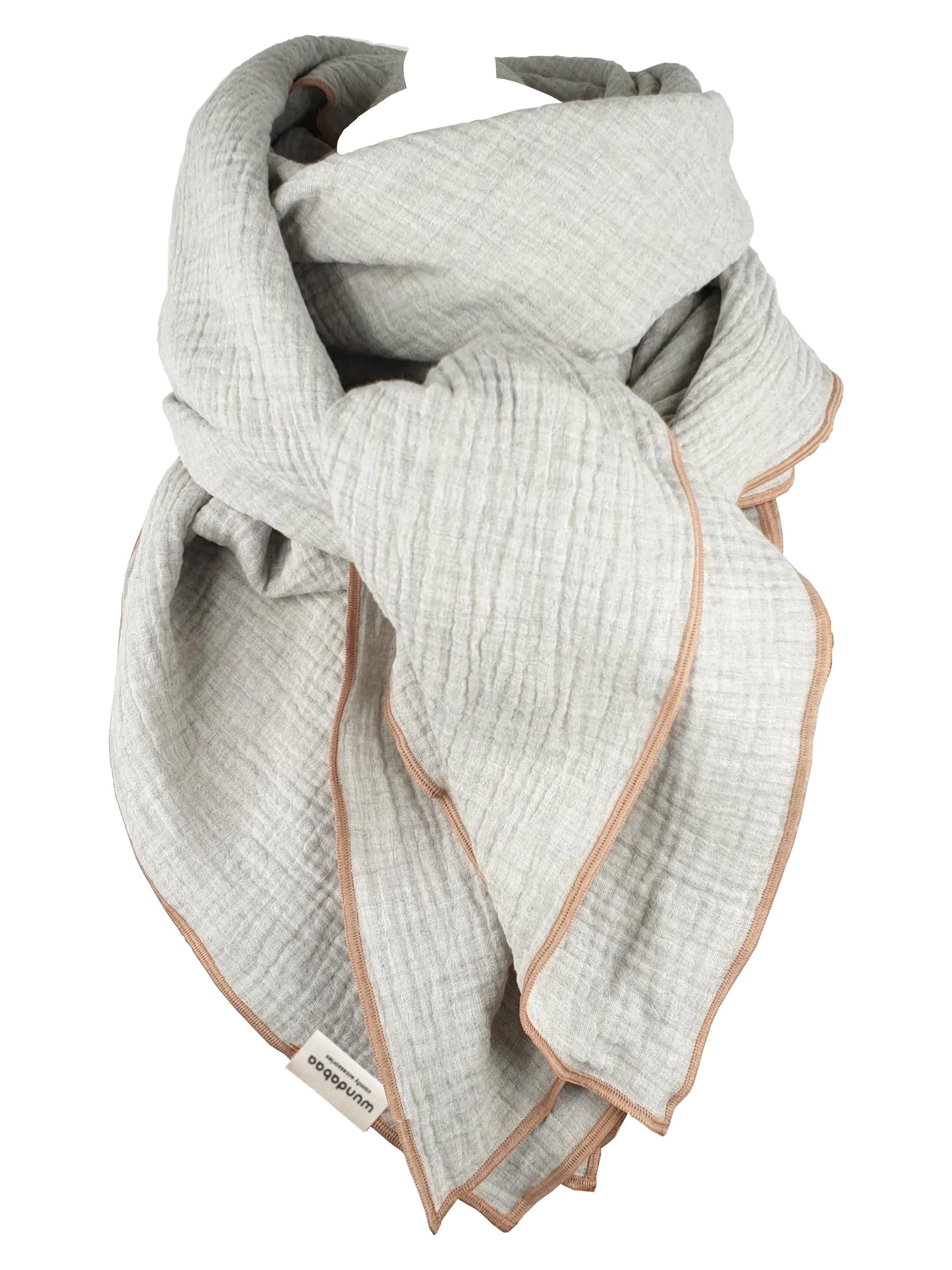 wundabaa Scarf 'Musselin' in Beige: front