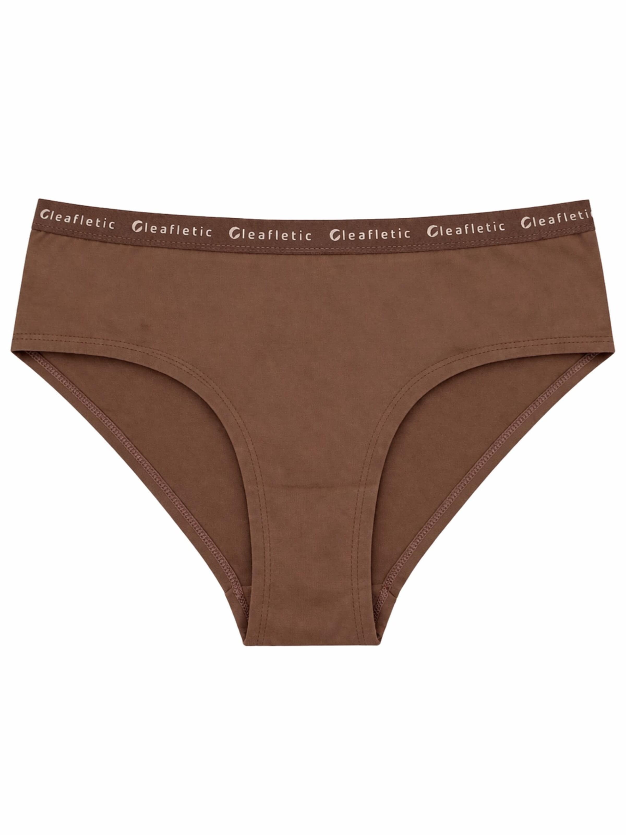 LEAFLETIC Panty 'Leafletic Mid Rise Brief' in Brown: front