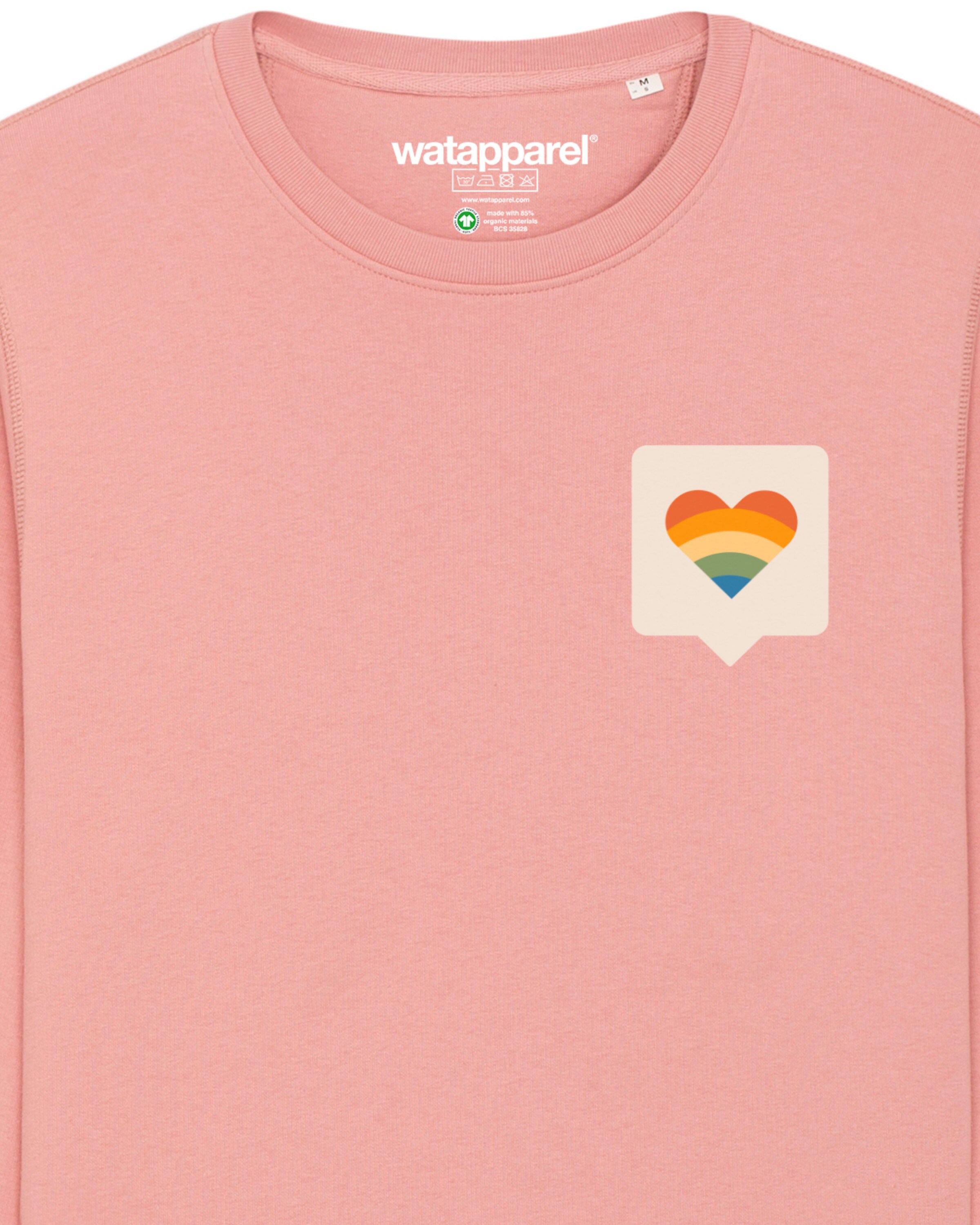 Watapparel Sweatshirt 'Von Herzen' in Roze