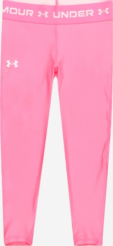 UNDER ARMOUR - Skinny Calças de desporto em rosa: frente