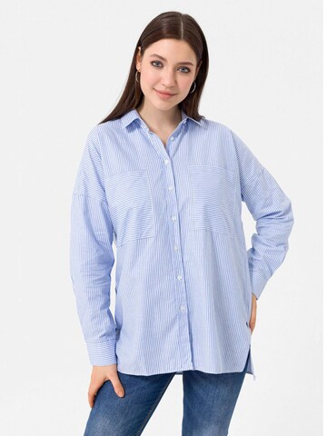 Dandalo Bluse in Blau: Vorderseite
