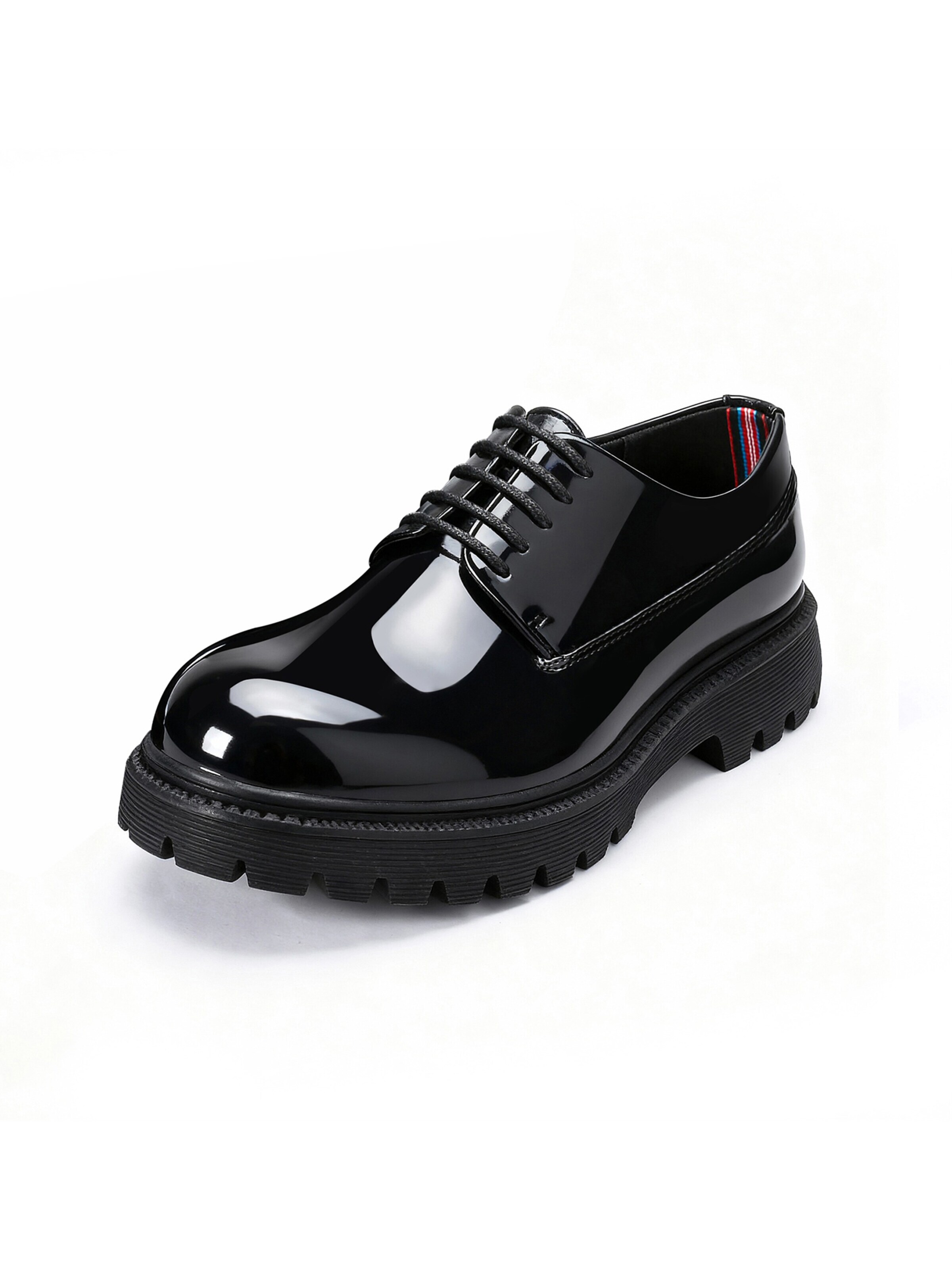 ALLTHEMEN Schnürschuh 'Schicht'‌‌‌‌‌‌‌‌‌‌ in Schwarz: Vorderseite