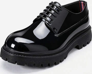 ALLTHEMEN Schnürschuh 'Schicht' in Schwarz: Vorderseite
