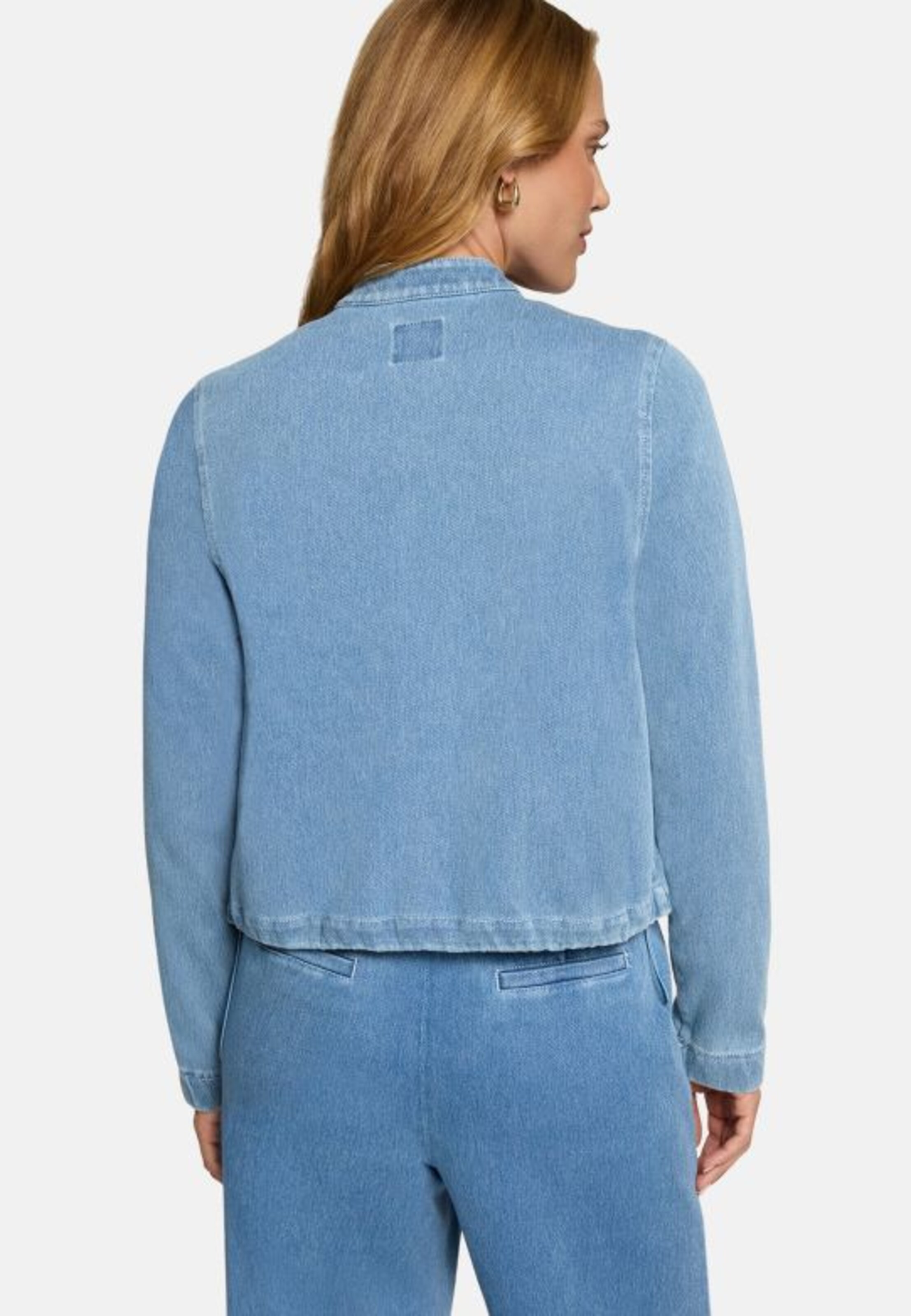 zero Jeansjacke mit Reißverschluss in Blau