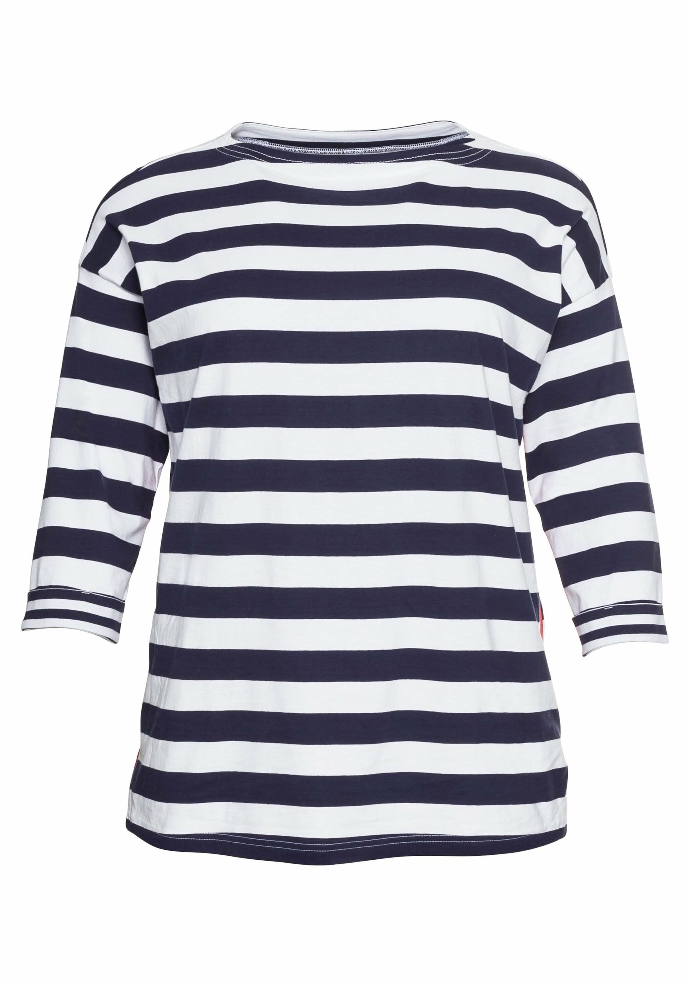 SHEEGO Shirt in Marine blue / White, Item view