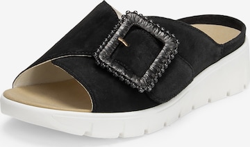 VITAFORM Mules in Black: front