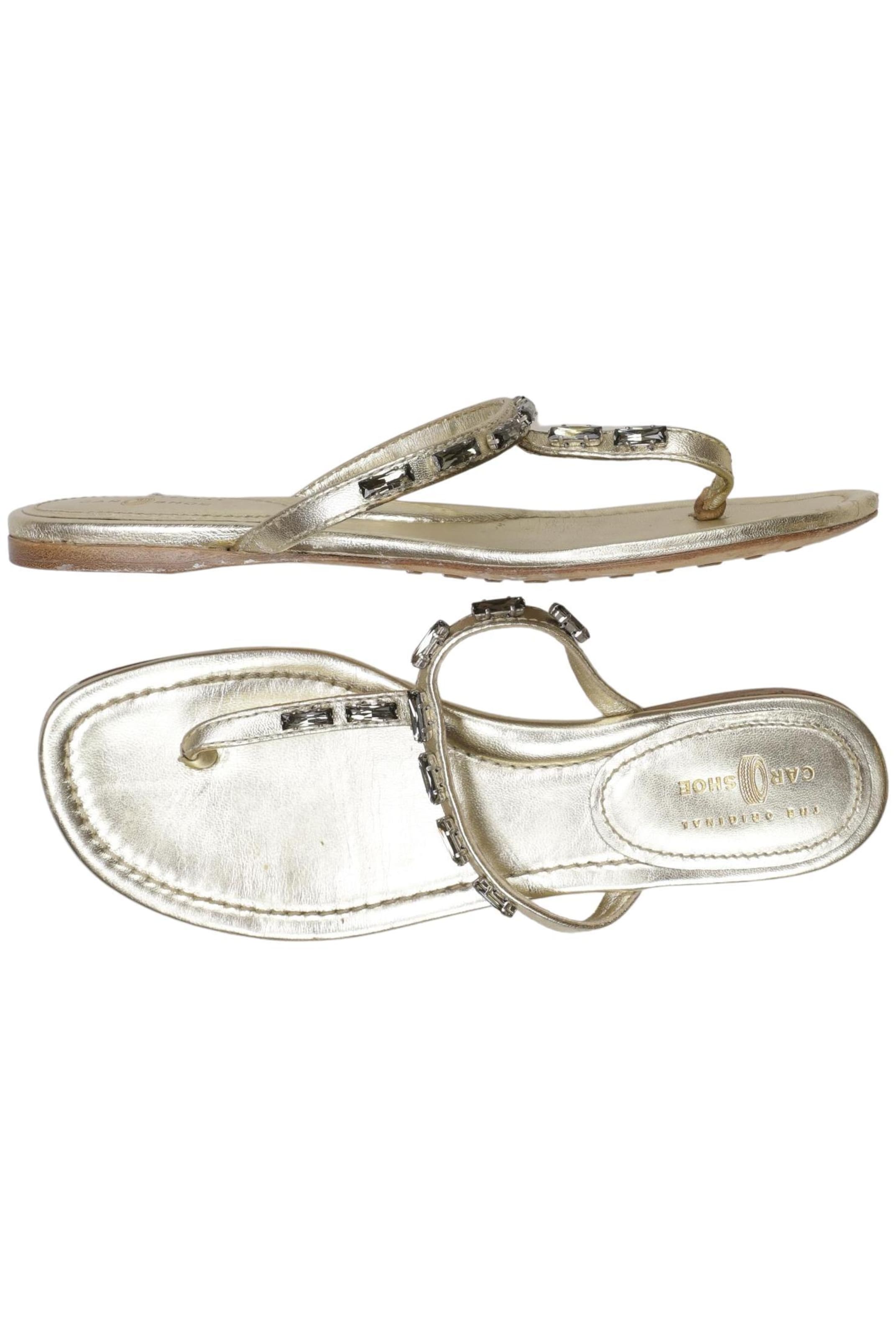 Car Shoe Sandals & High-Heeled Sandals in 38 in Gold: front