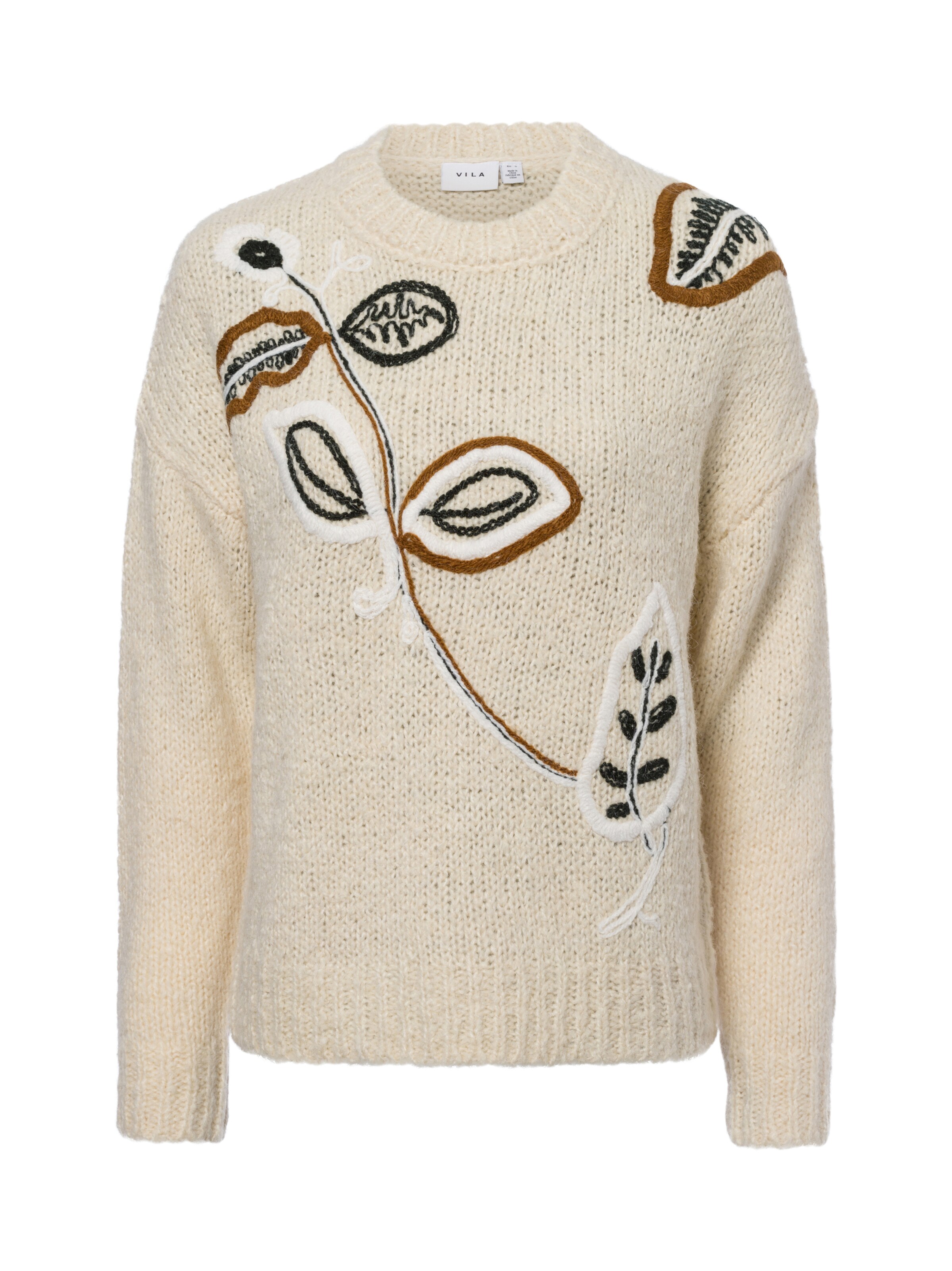 VILA Sweater ' Vibrida ' in Beige: front