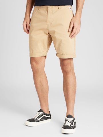 Tommy Jeans Regular Chino 'Scanton' in Beige: voorkant