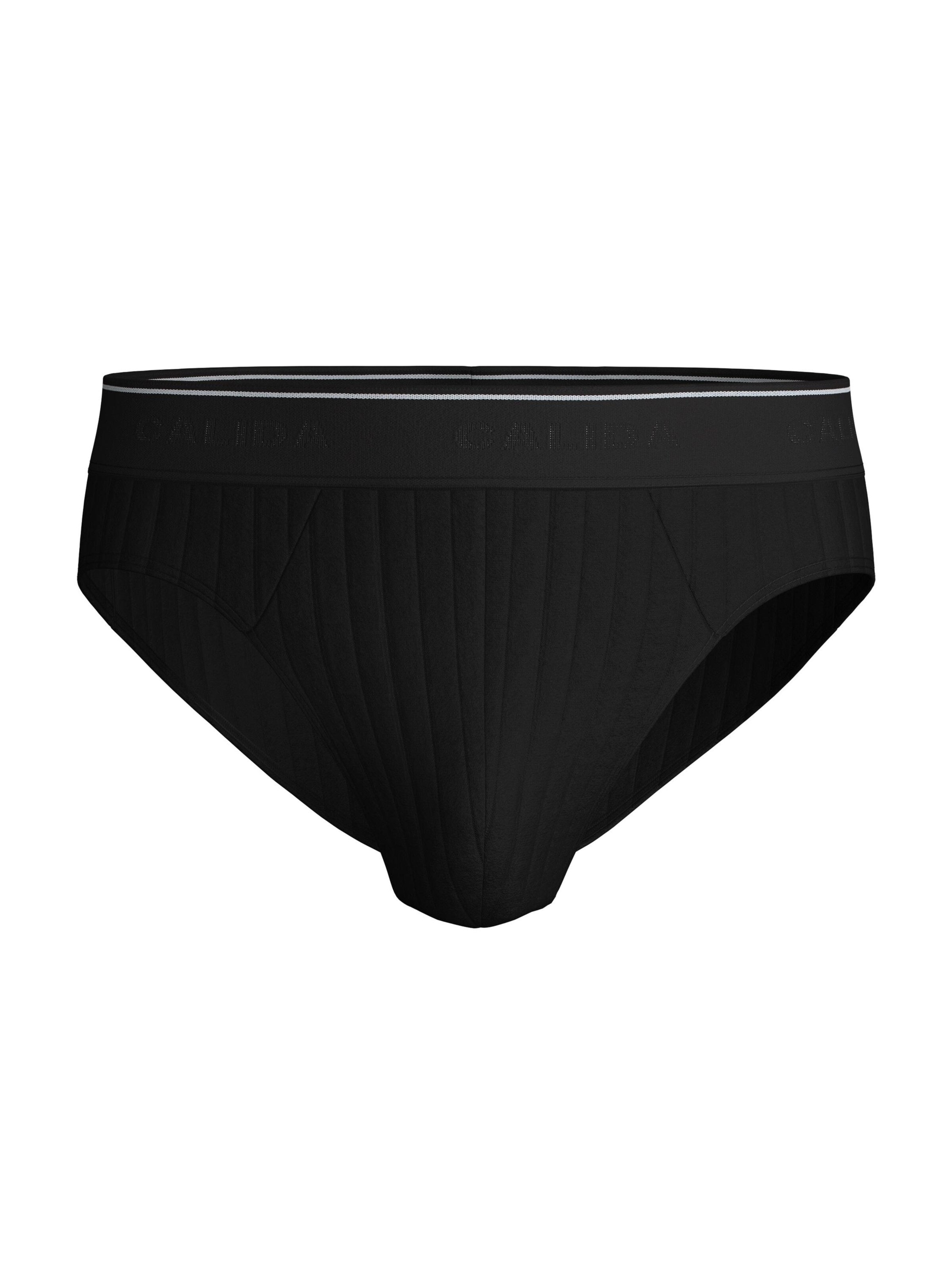 Slip 'Pure & Style' di CALIDA in nero: frontale
