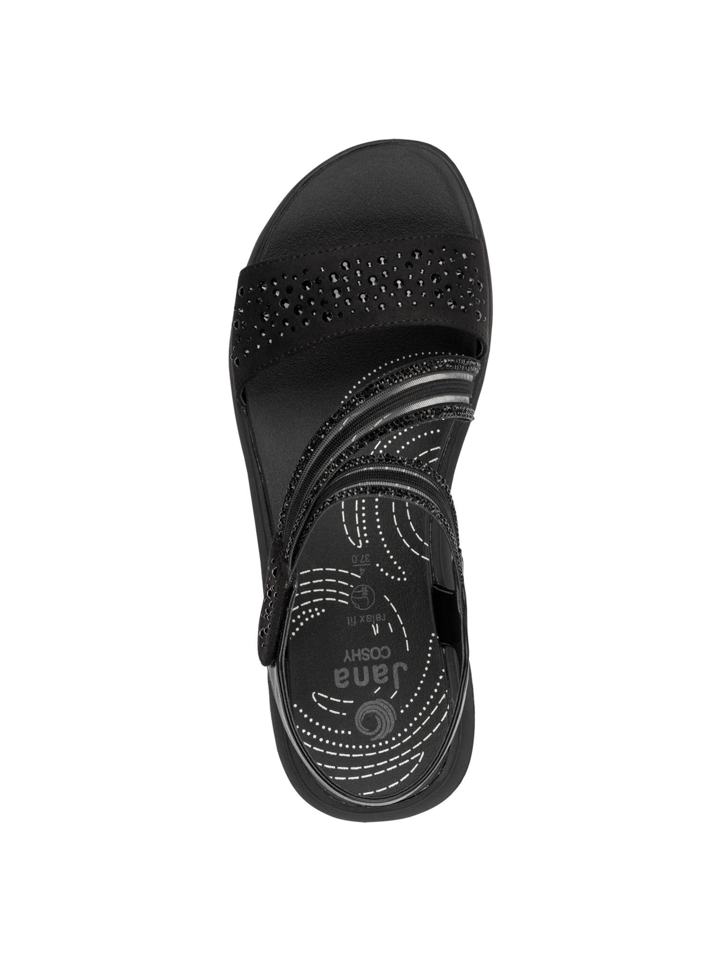 JANA Sandale in Schwarz