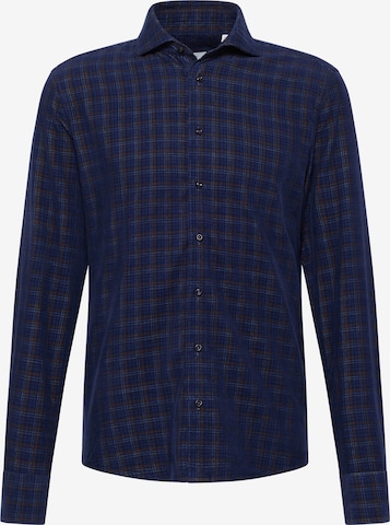 ETERNA Slim fit Button Up Shirt in Blue: front