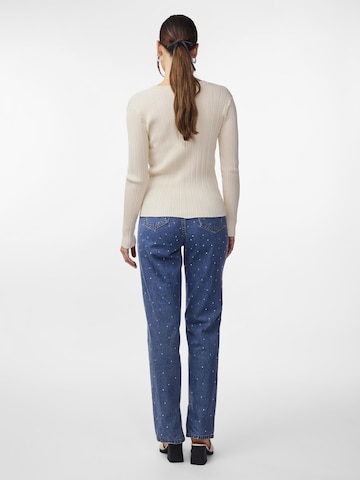YAS Knit Cardigan 'YASEase' in Beige