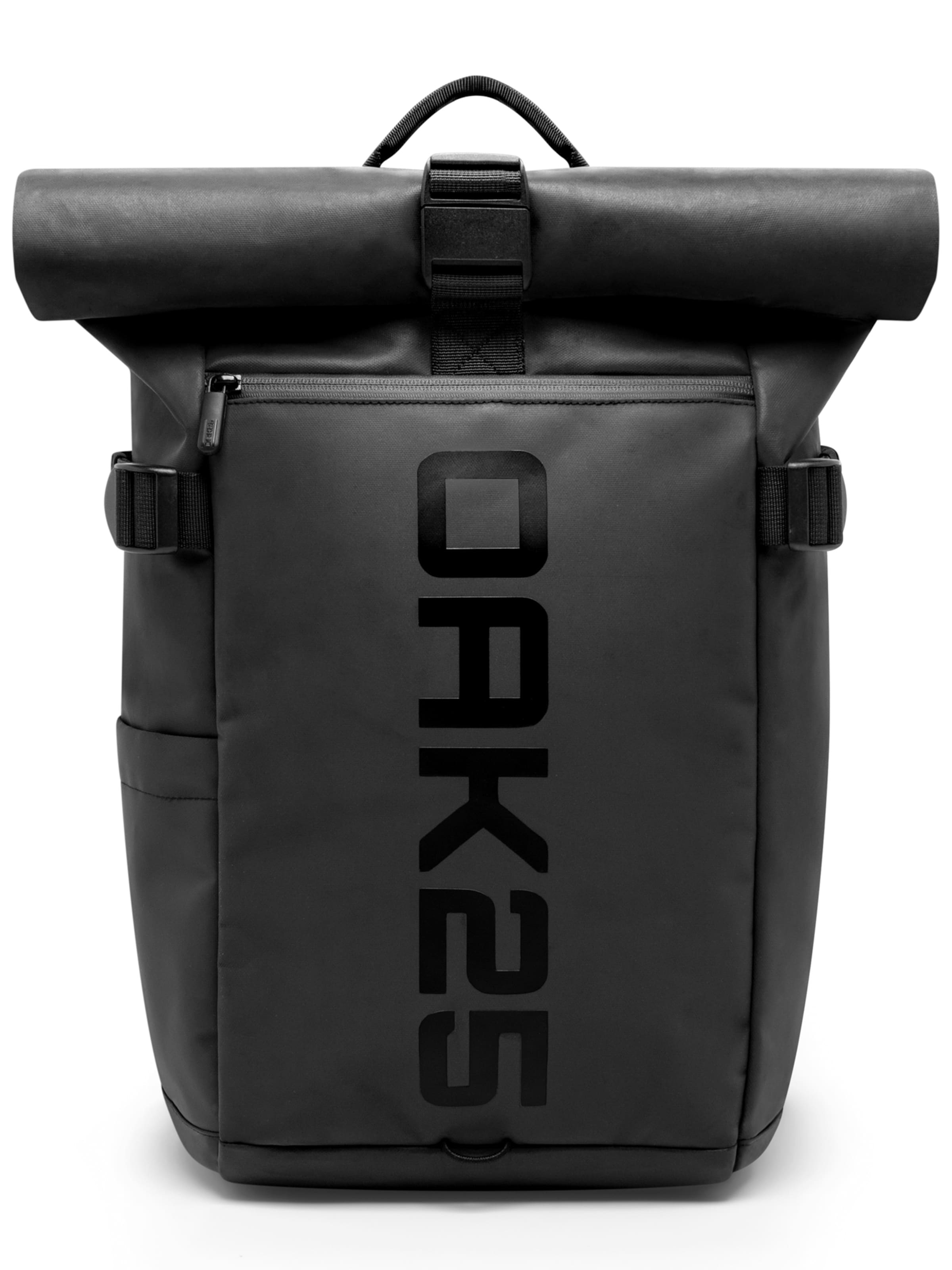 OAK25 Ryggsäck 'Luminite Rolltop Lite' i svart: framsida