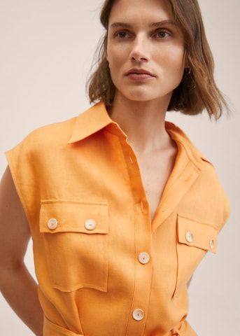 MANGO Shirt Dress 'Pepper' in Orange