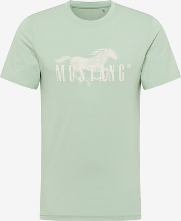 MUSTANG T-Shirt 'Austin' in Grün: Vorderseite