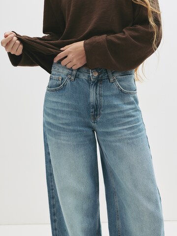 Wide Leg Jean Pull&Bear en bleu