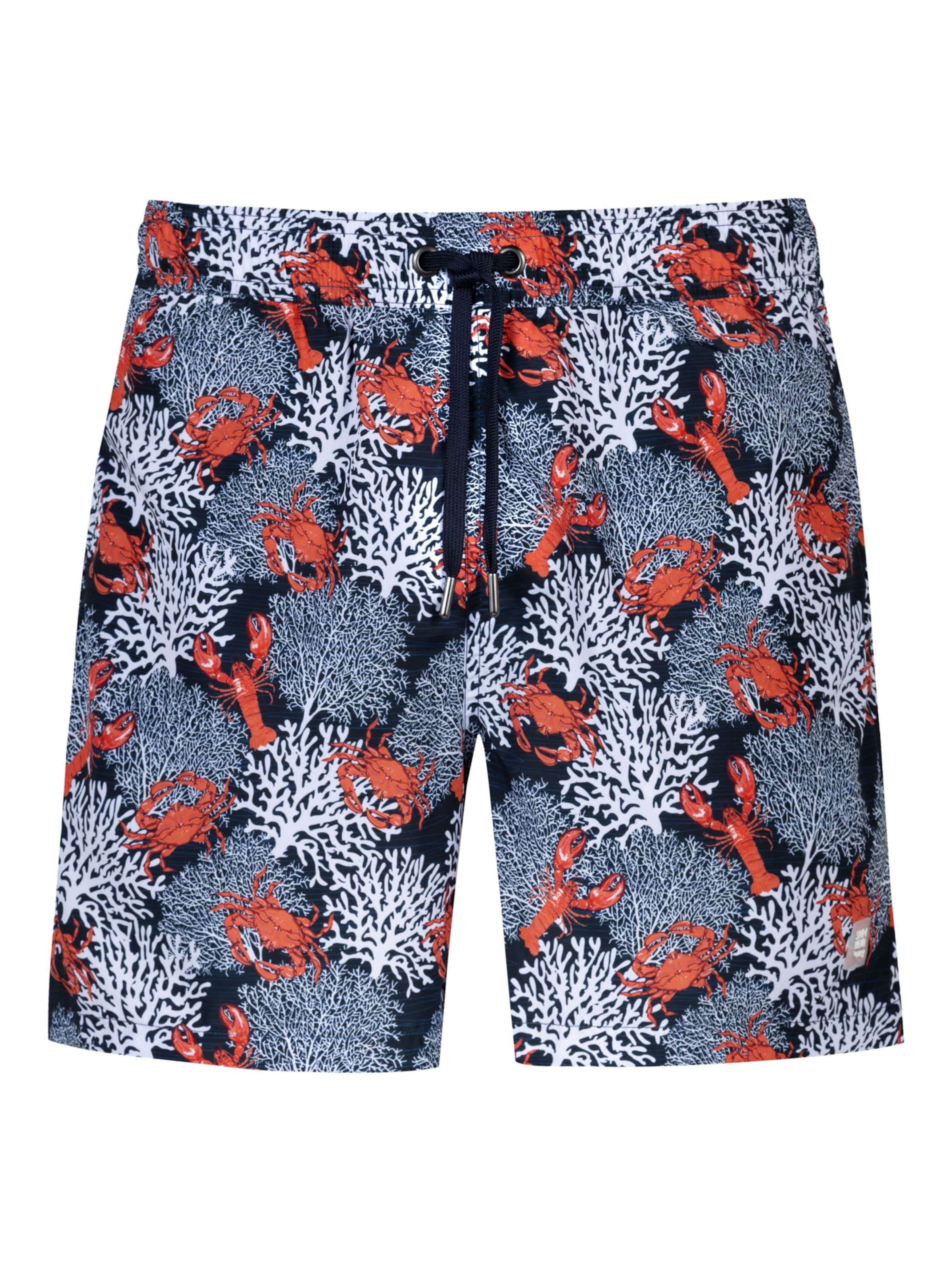 Mey Badeshorts 'Ocean Bloom' in Schwarz: Vorderseite