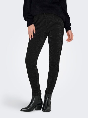 ONLY Slimfit Hlače | črna barva: sprednja stran