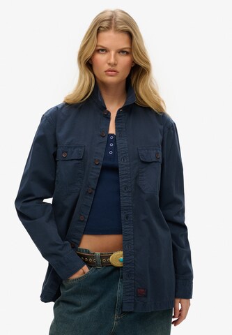 Superdry Blouse in Blauw: voorkant