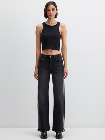 Mavi - Pierna ancha Vaquero 'MALIBU' en negro: frente