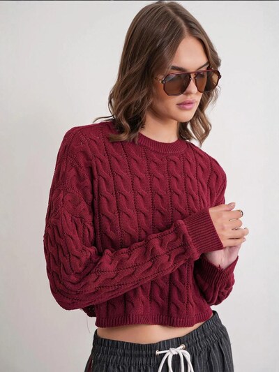 MixRay Pull-over 'Pullover' en S-M en bourgogne, Vue avec produit