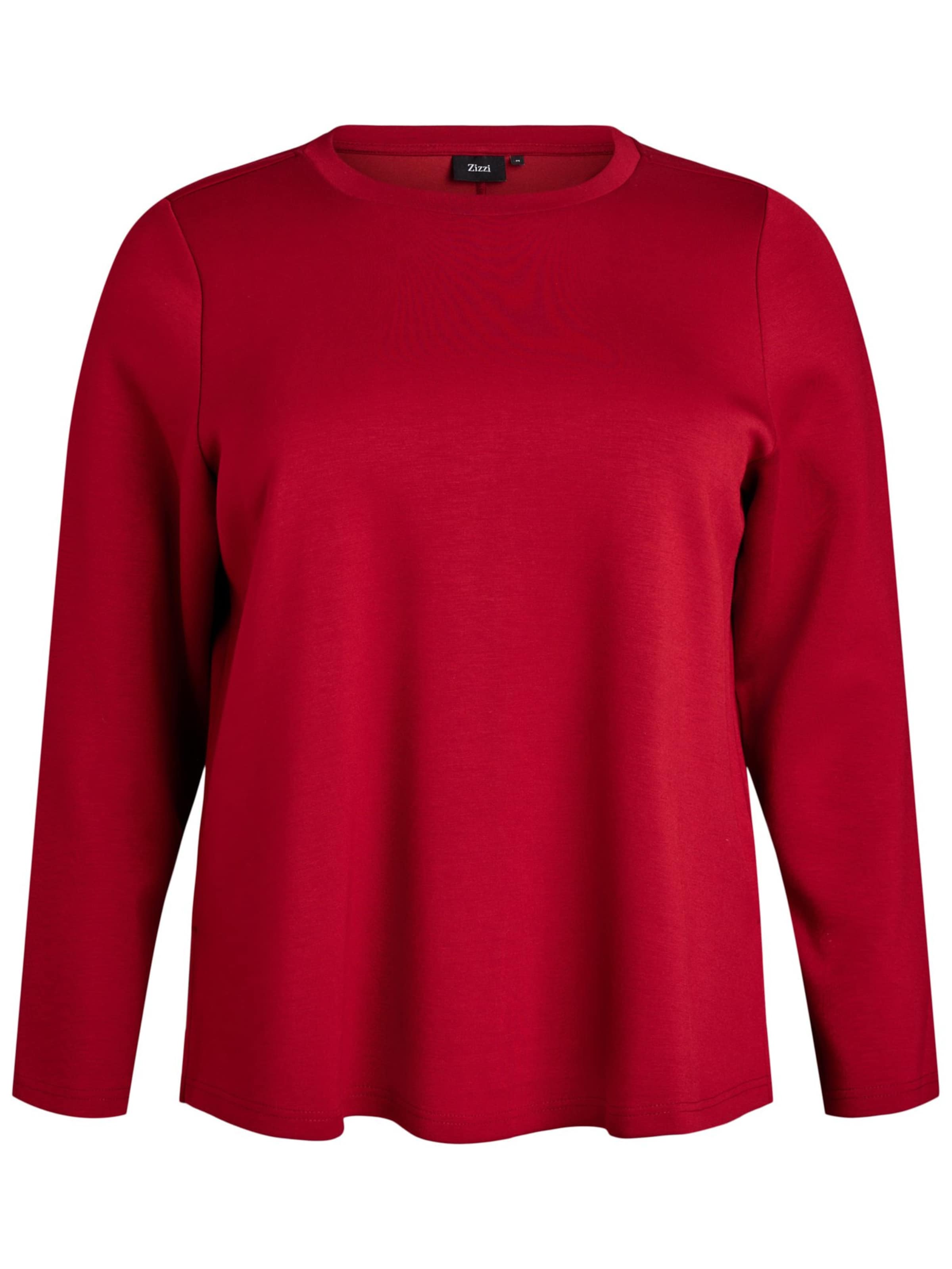 Zizzi Shirt 'Mona' in Rood: voorkant