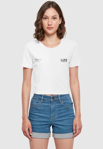 T-shirt 'Life' Merchcode en blanc : devant